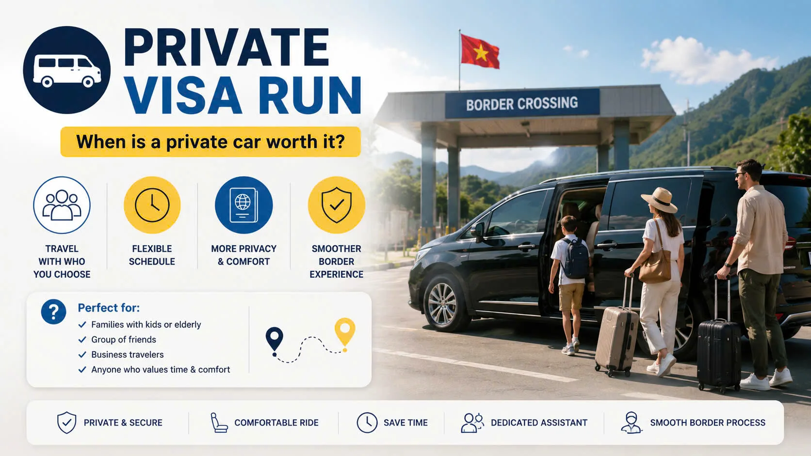 Tour Private Visa Run: khi nào tour riêng đáng tiền hơn tour ghép? (2026)